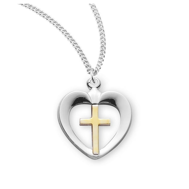 Antiqued Rhodium-Plate Sterling Silver Answered Prayer Cross Locket Charm Bracelet 7.5